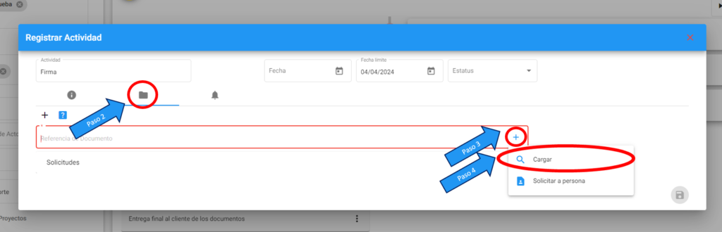 Cargar documentos a las etapas o actividades (2)