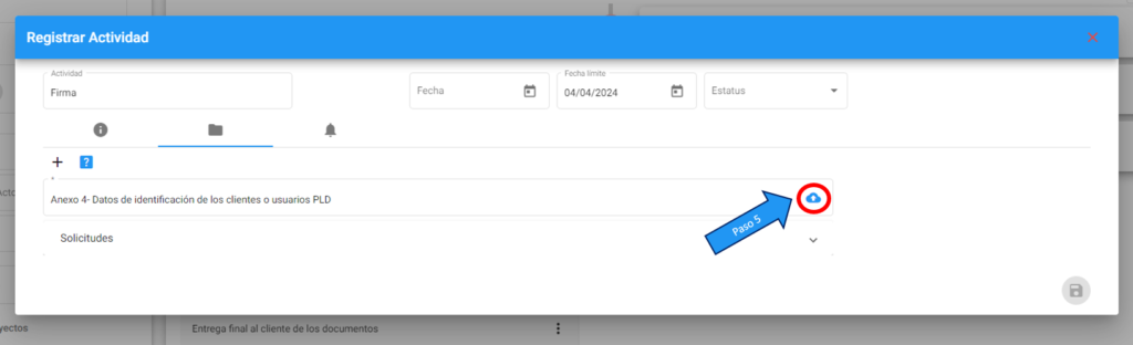 Cargar documentos a las etapas o actividades (3)
