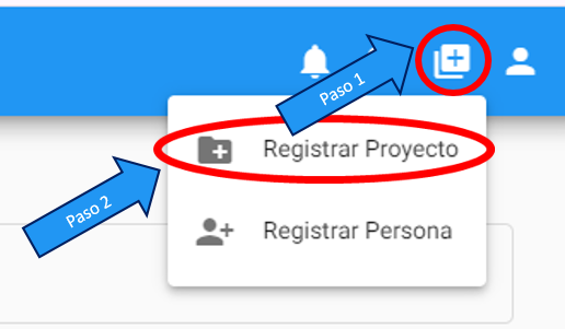 Atajo para Registrar un Proyecto