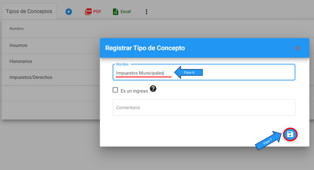 ¿Cómo se configura un tipo de concepto? (2)