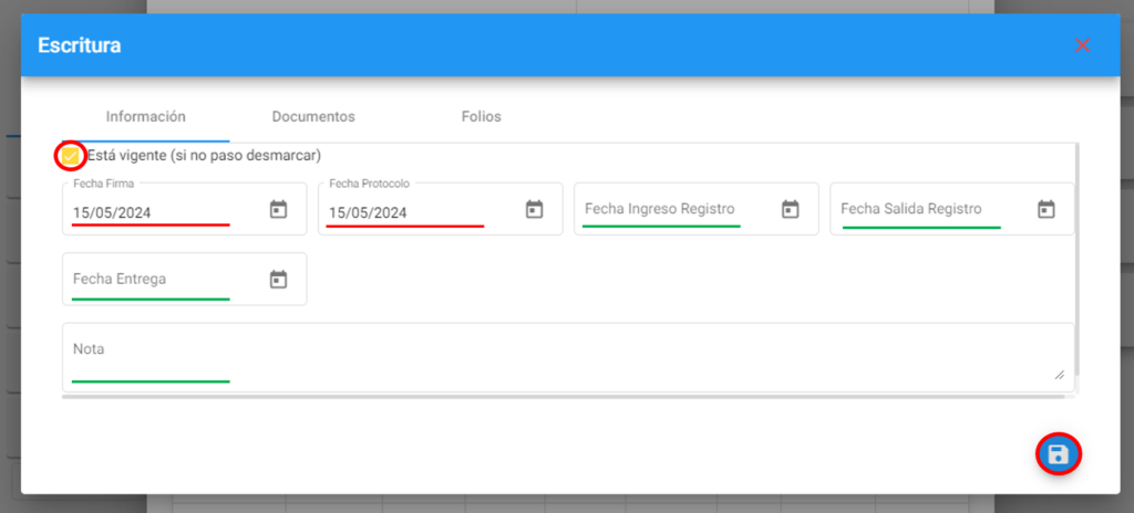 Información