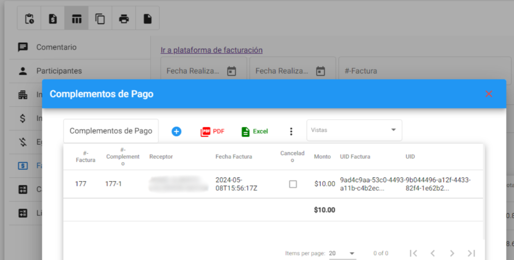 Generar complemento de pago a Facturas PPD (4)