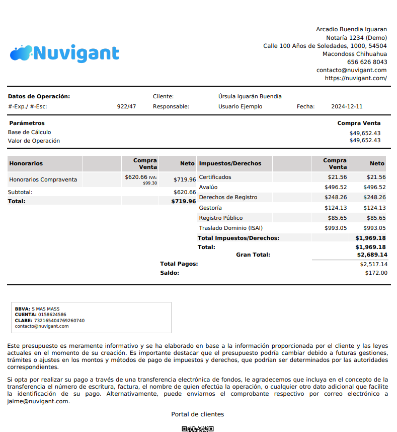 Imprimir presupuesto en USD Dólares (4)
