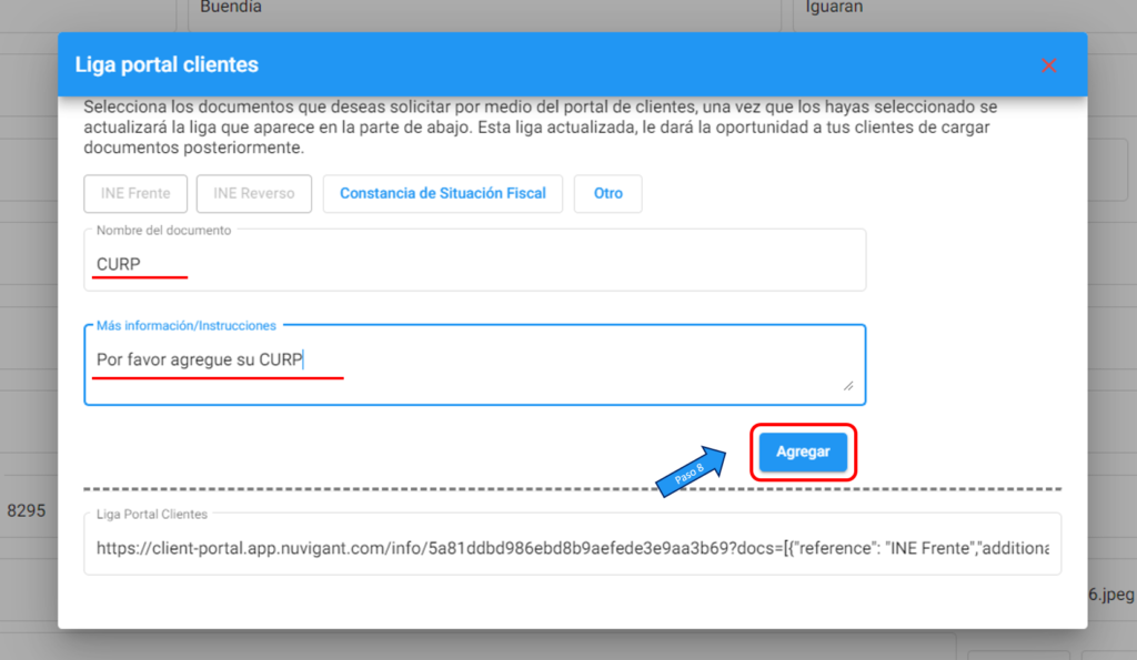 Pasos para acceder a la Liga Portal del Clientes con Solicitud de Documentos (3)