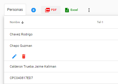 Editar/Borrar un cliente