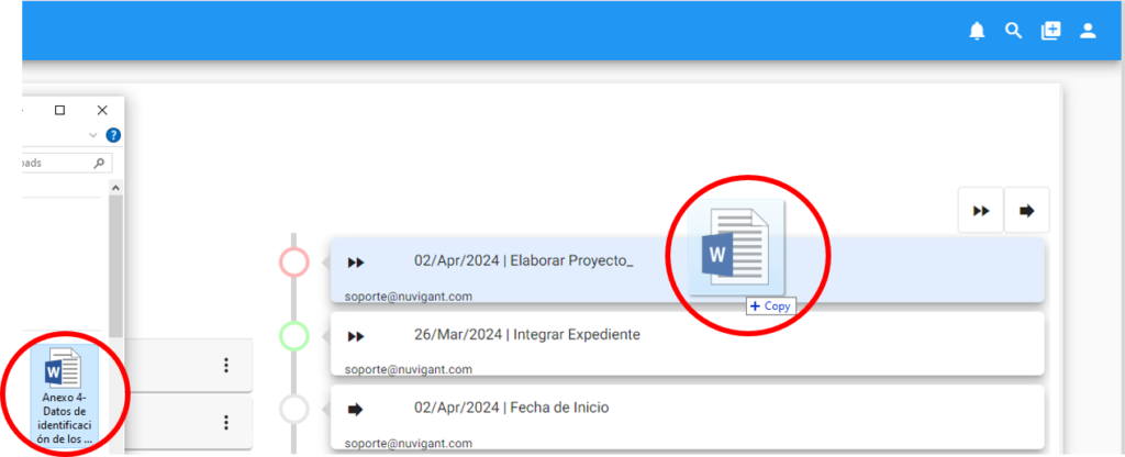 Carga de Documentos en el Proyecto