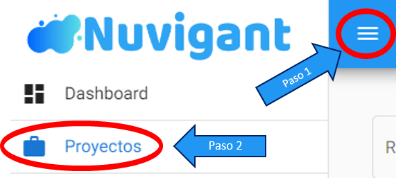 Generar proyectos dentro de la aplicación