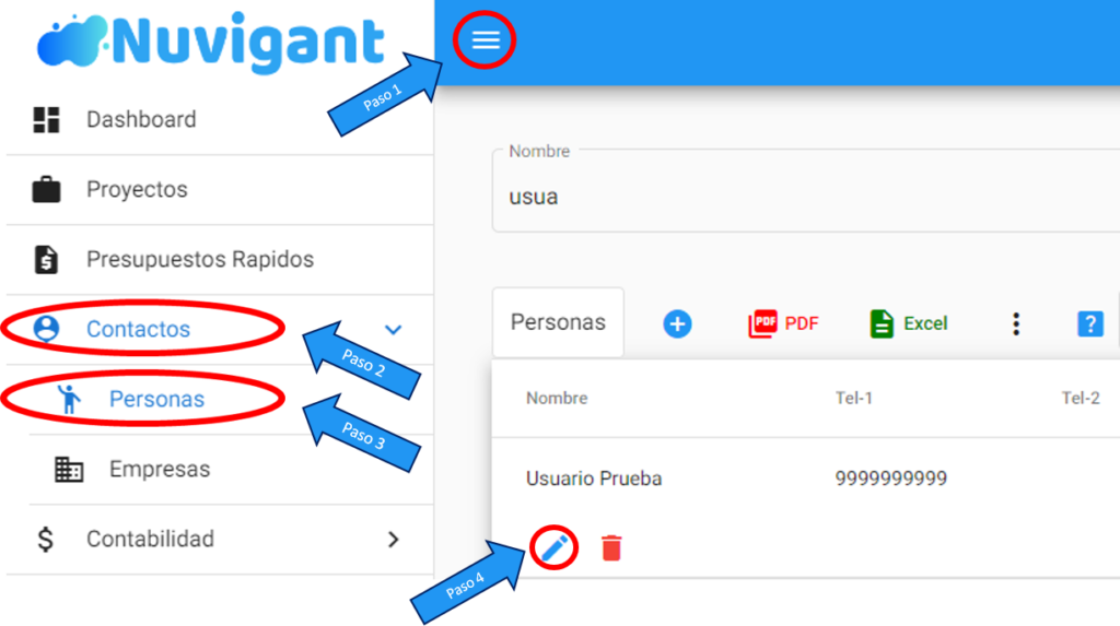 ¿Dónde encontramos los proyectos asignados a nuestro cliente?