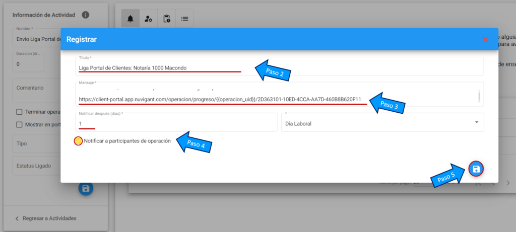 Portal de Clientes: Configuración de Notificación Automática (2)