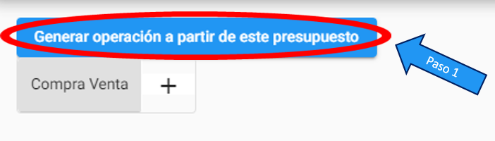 Generar proyectos, a partir de un presupuesto
